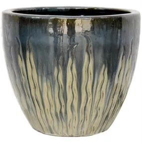 11" Seagrass Planter Green/Yellow