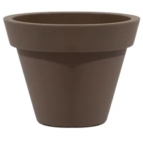 12.75" Large Brown Outdoor Patio Garden Planter