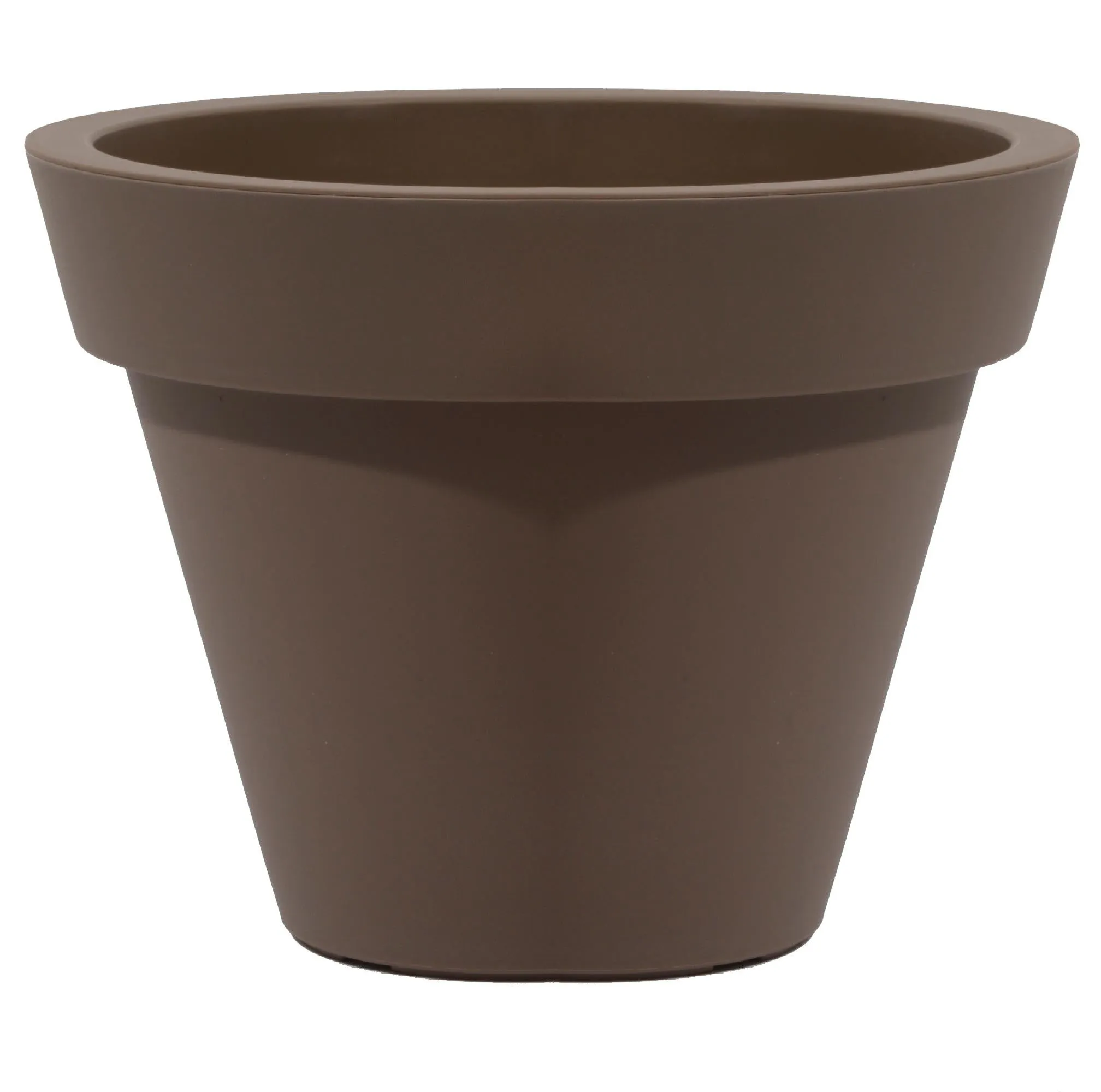 12.75" Large Brown Outdoor Patio Garden Planter