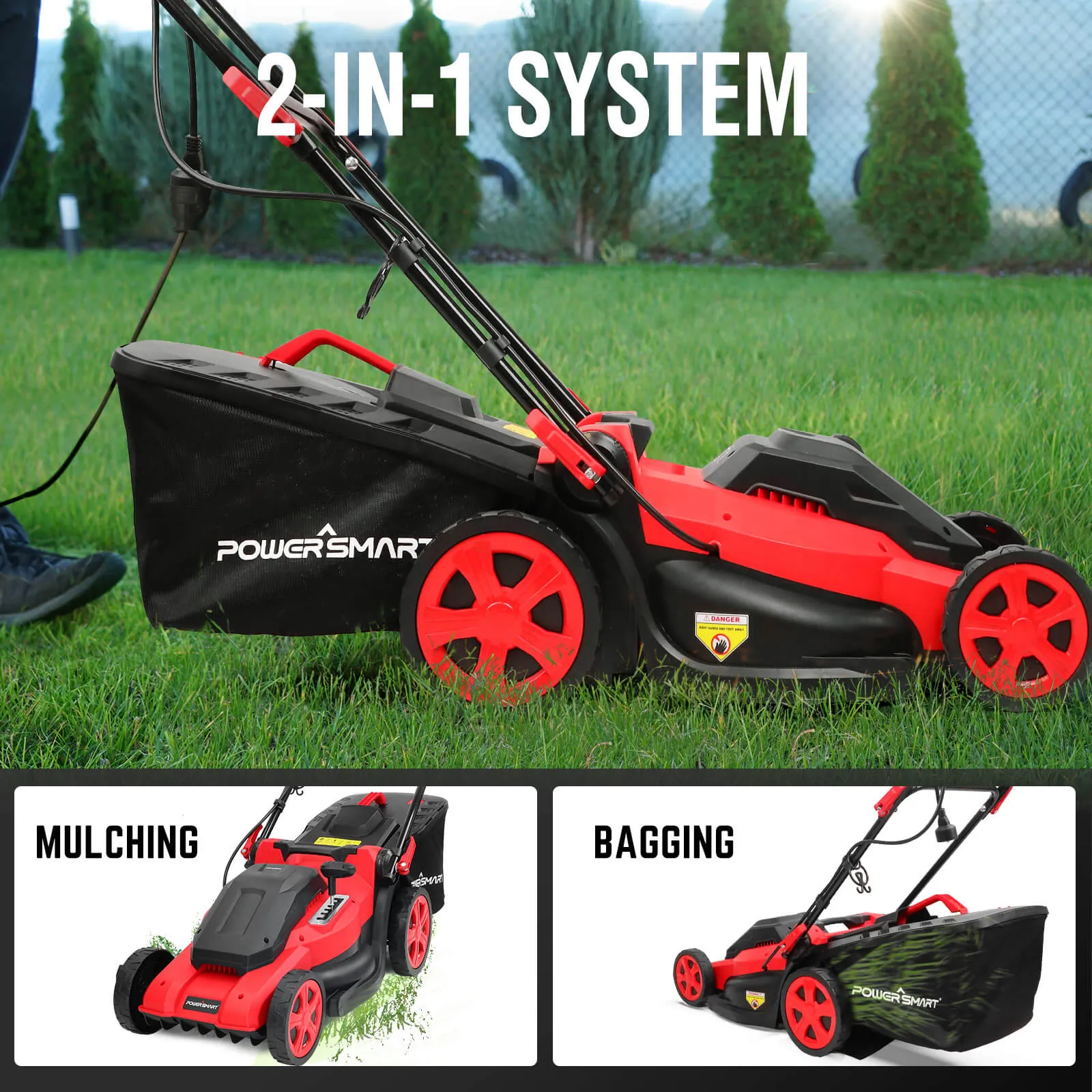 17" Electric Corderd Push Lawn Mower DB8016