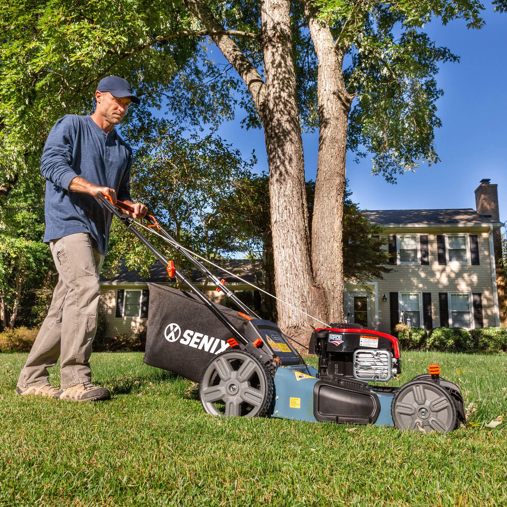 21-Inch 150cc Gas Powered 3-In-1 Front Wheel Drive Self-Propelled Mower, LSSG-M1