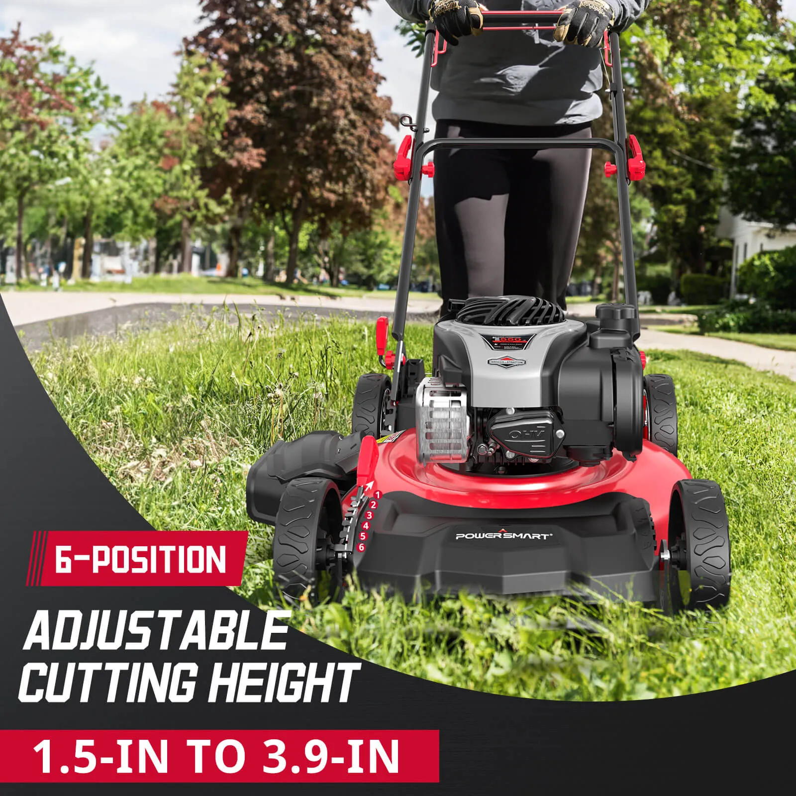 21" 140cc Gas Self-Propelled Lawn Mower with B&S 550E Engine B8621S