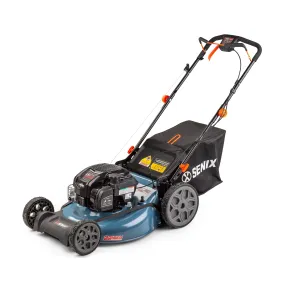 22-Inch 163 cc Gas Powered Self-Propelled Lawn Mower, Variable Speed, 3-In-1 Mulch, Side Discharge & Rear Bagging, LSSG-H2