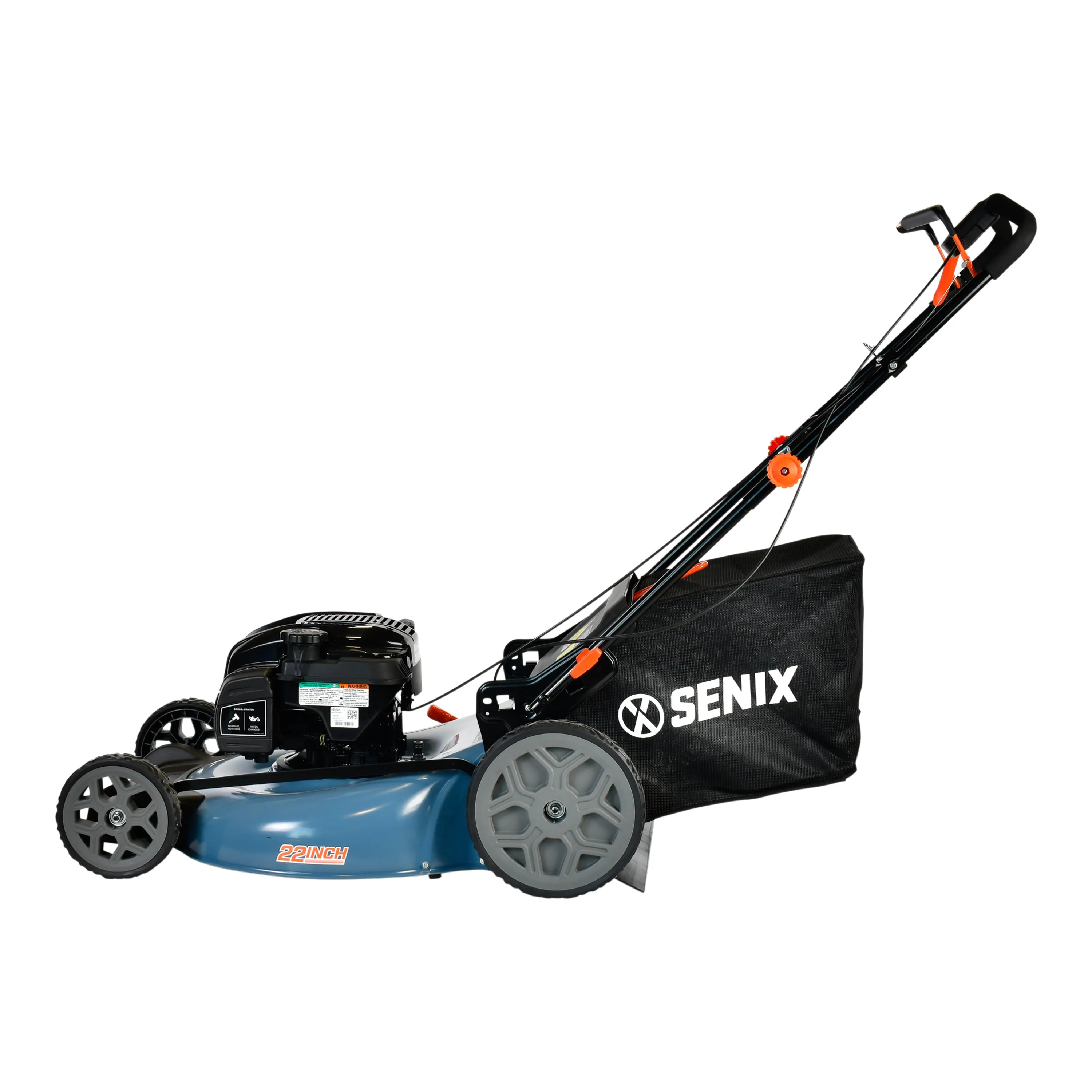 22-Inch 163 cc Gas Powered Self-Propelled Lawn Mower, Variable Speed, 3-In-1 Mulch, Side Discharge & Rear Bagging, LSSG-H2