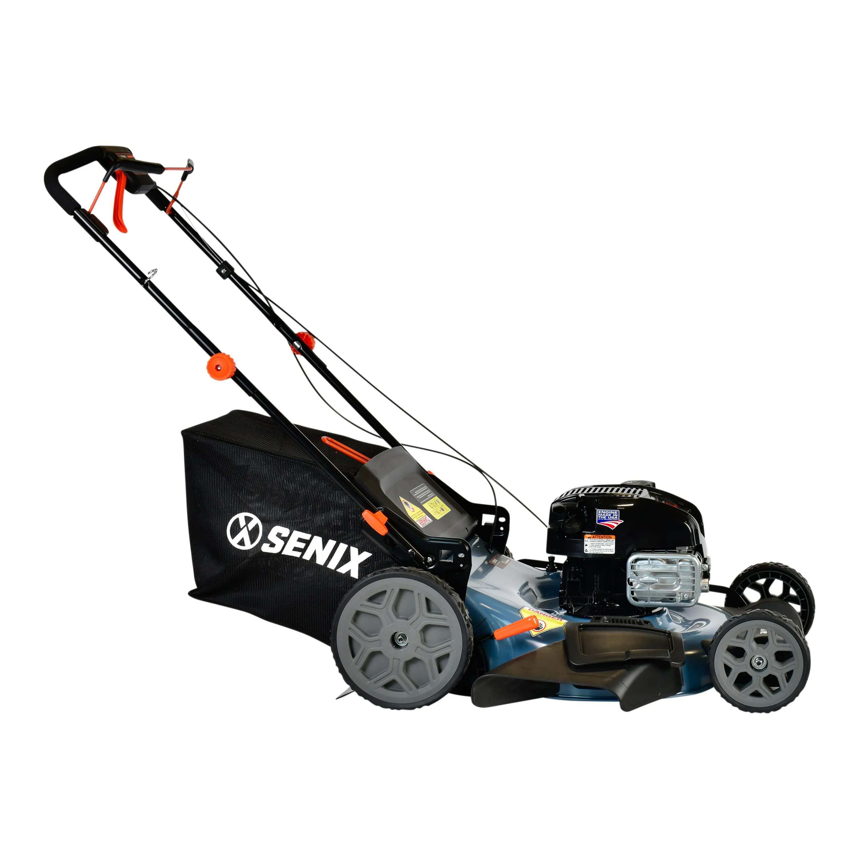 22-Inch 163 cc Gas Powered Self-Propelled Lawn Mower, Variable Speed, 3-In-1 Mulch, Side Discharge & Rear Bagging, LSSG-H2