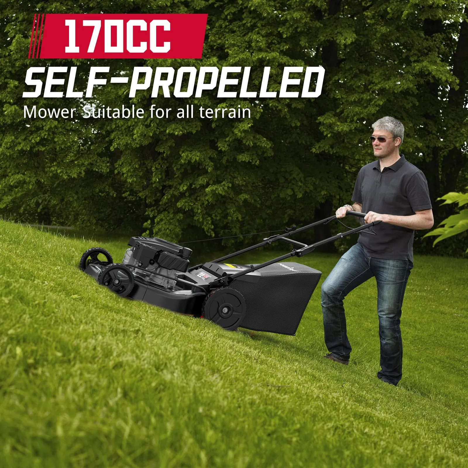 22" 170cc Gas Self-Propelled 3-in-1 Lawn Mower V8622S