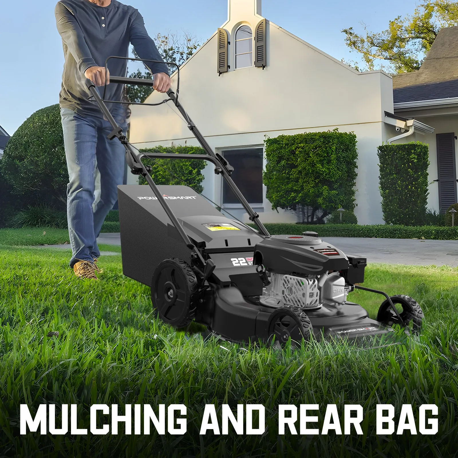 22" 170cc Gas Self-Propelled 3-in-1 Lawn Mower V8622S