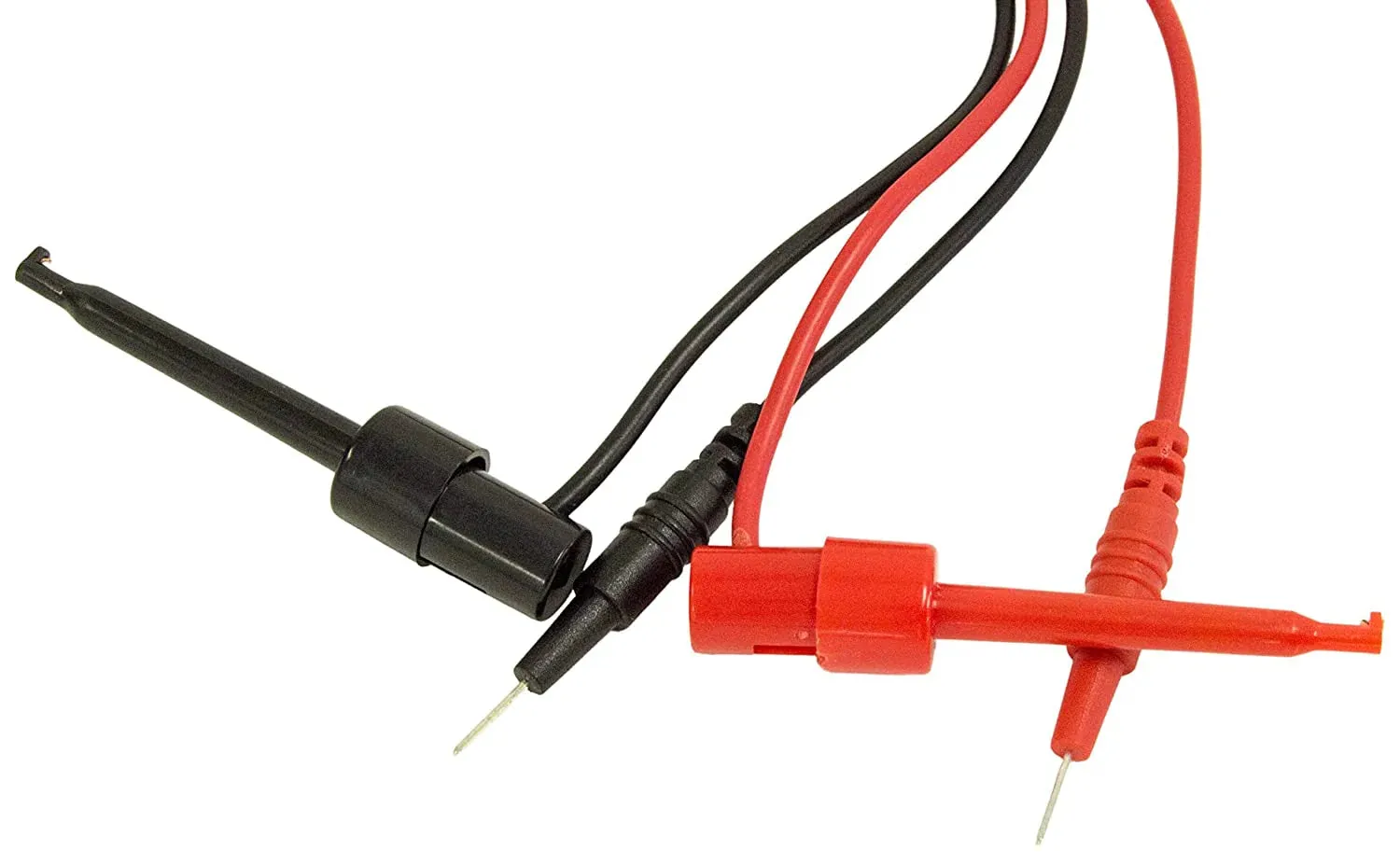 24" Pin of Breadboard to Minigrabber Clip Set, Includes 1 Red and 1 Black Lead