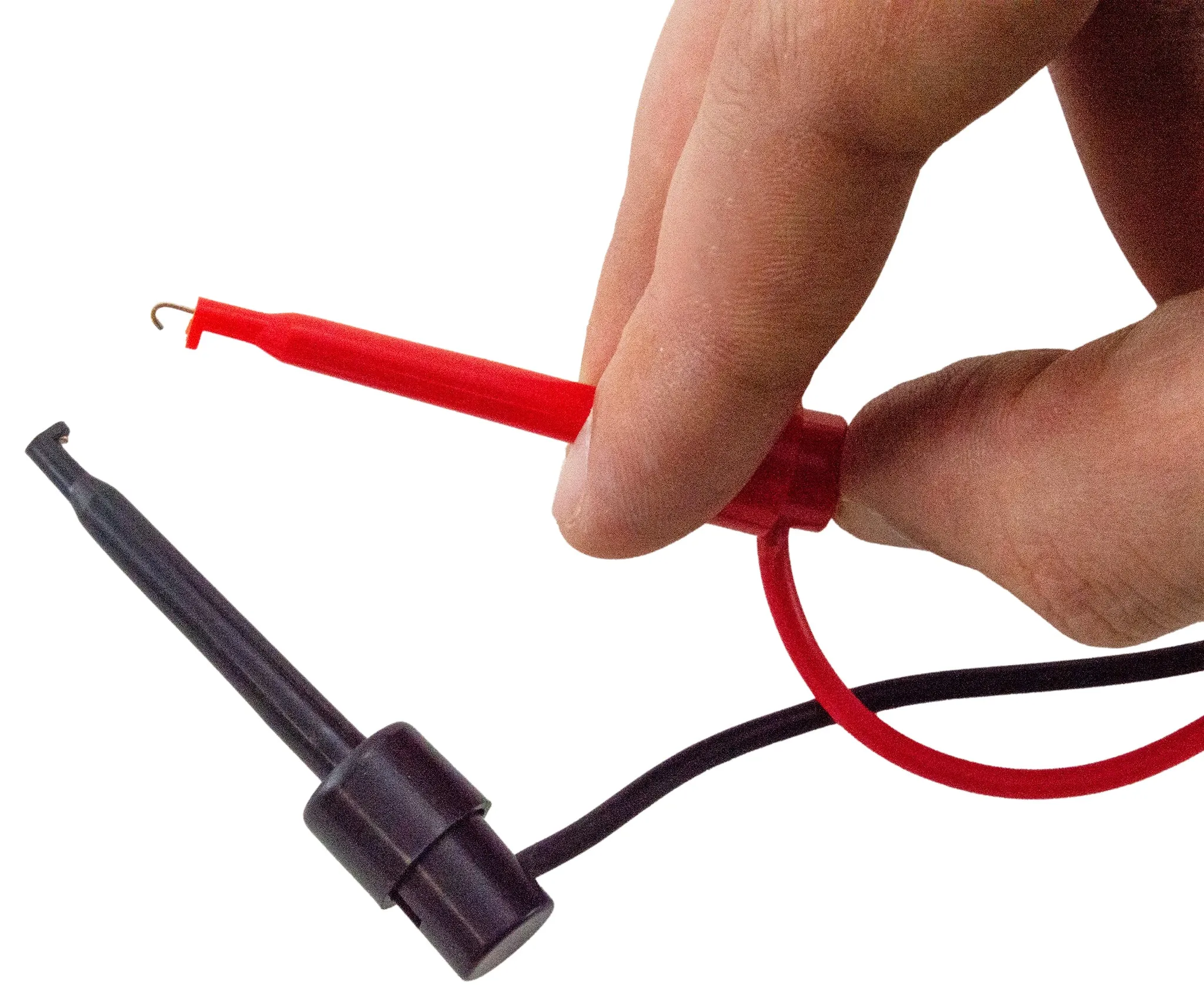 24" Pin of Breadboard to Minigrabber Clip Set, Includes 1 Red and 1 Black Lead