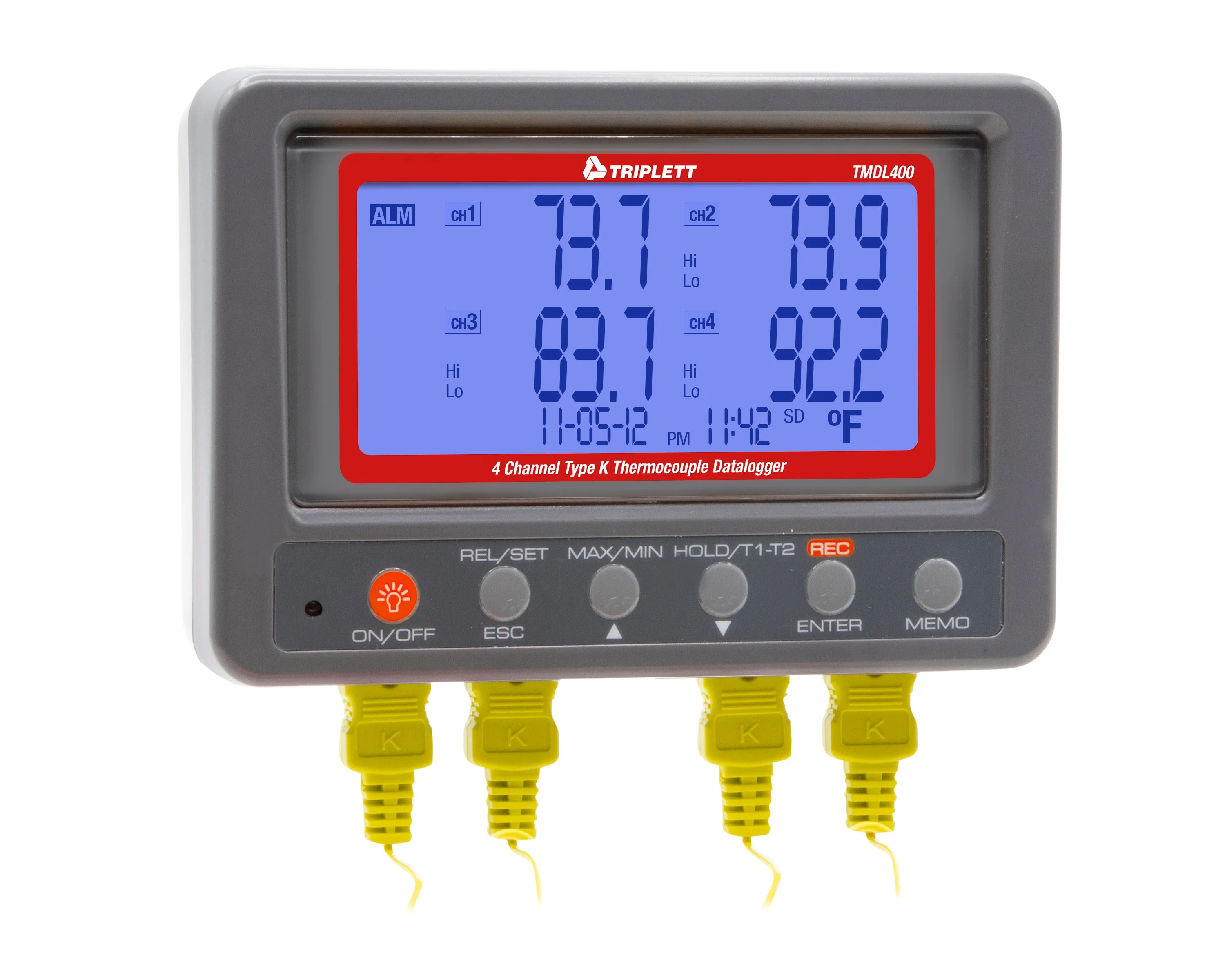 4 Channel Type K Thermocouple Datalogger (SD) - (TMDL400)