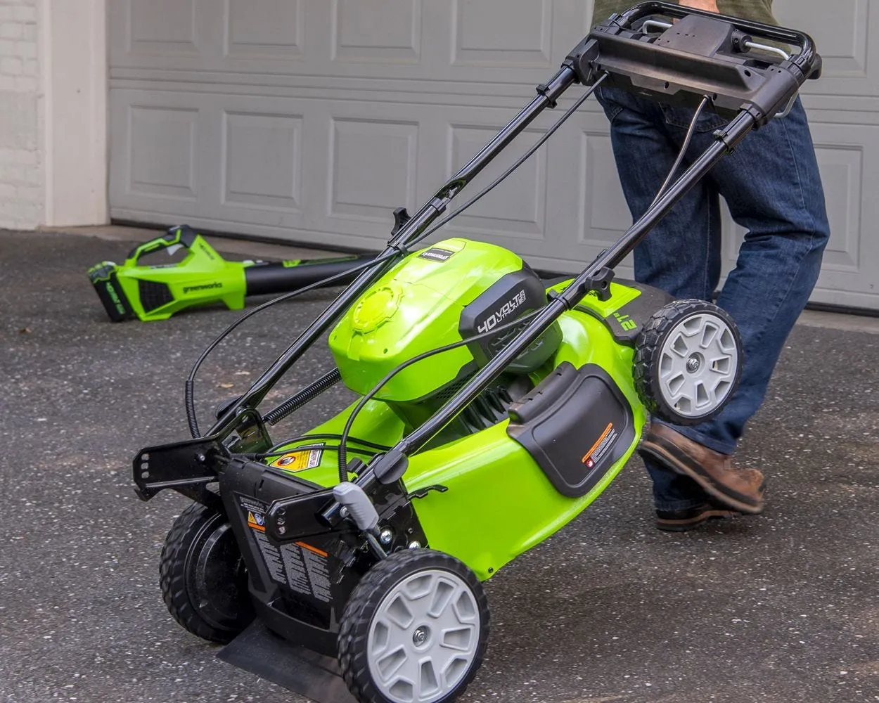 40V 21" Cordless Battery Self-Propelled Lawn Mower w/ (2) 4.0Ah USB Batteries & Charger