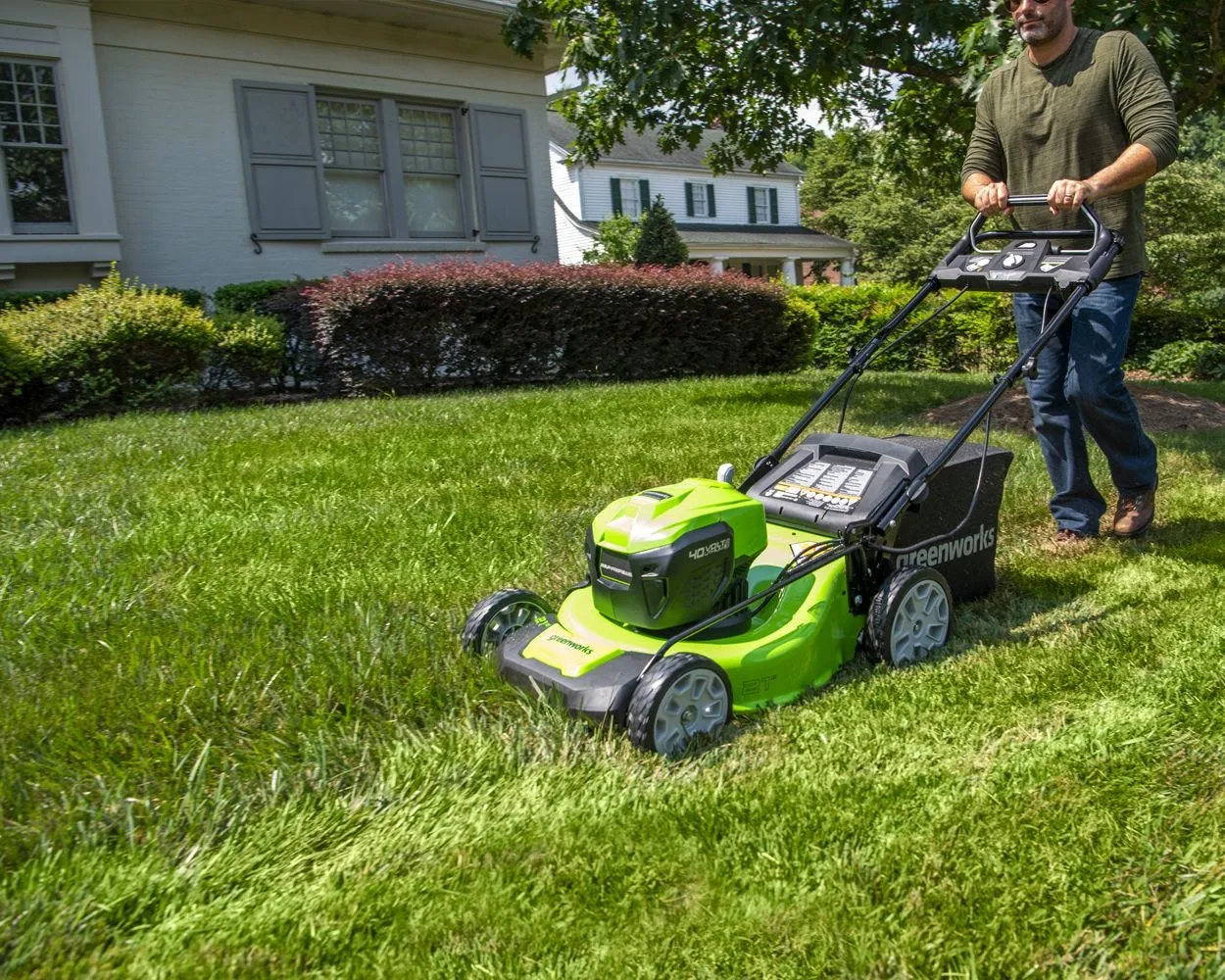 40V 21" Cordless Battery Self-Propelled Lawn Mower w/ (2) 4.0Ah USB Batteries & Charger