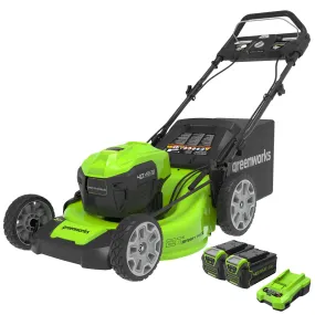 40V 21" Cordless Battery Self-Propelled Lawn Mower w/ (2) 4.0Ah USB Batteries & Charger
