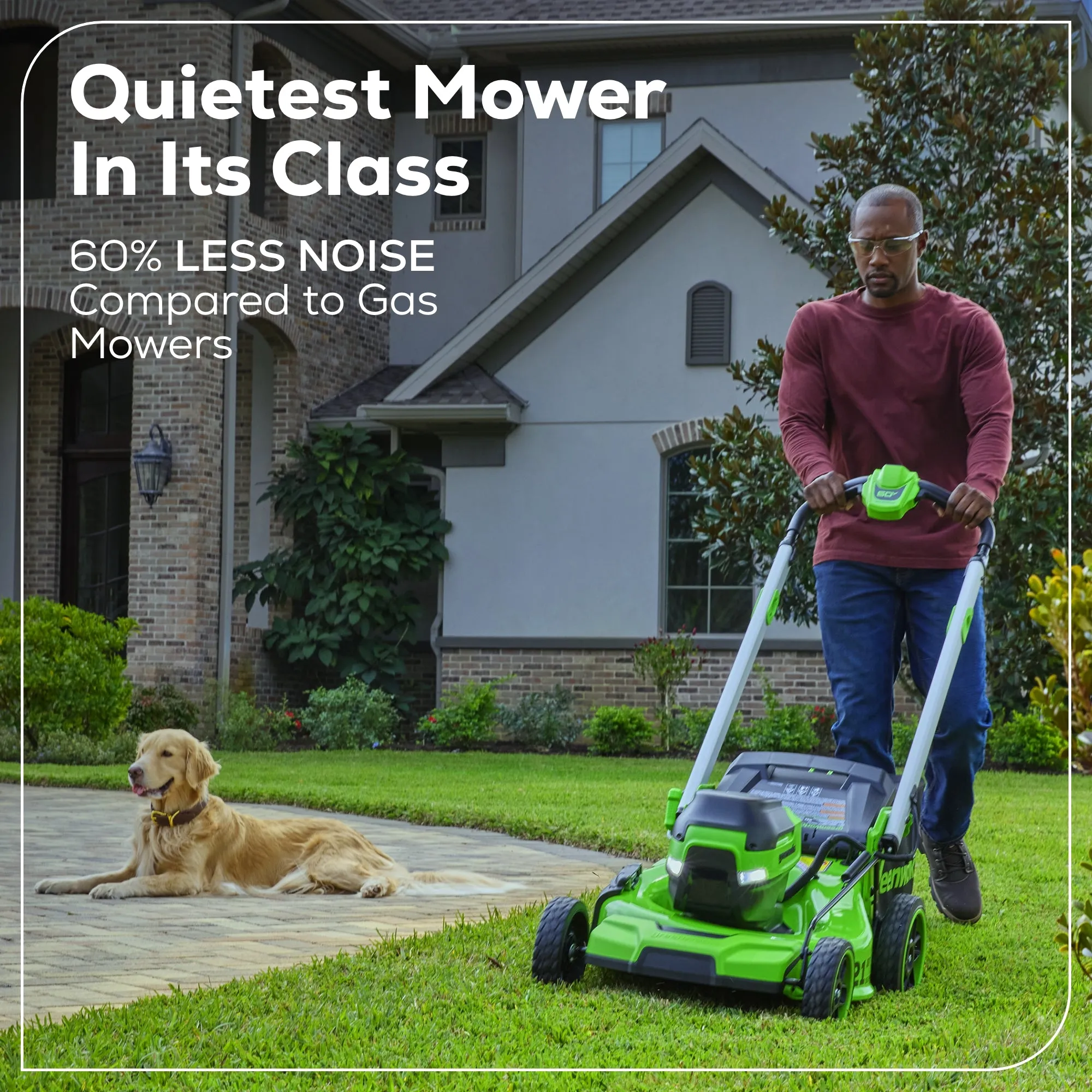 60V 21" Cordless Battery Dual Blade Self-Propelled Mower w/ (1) 8Ah battery and 6A Charger