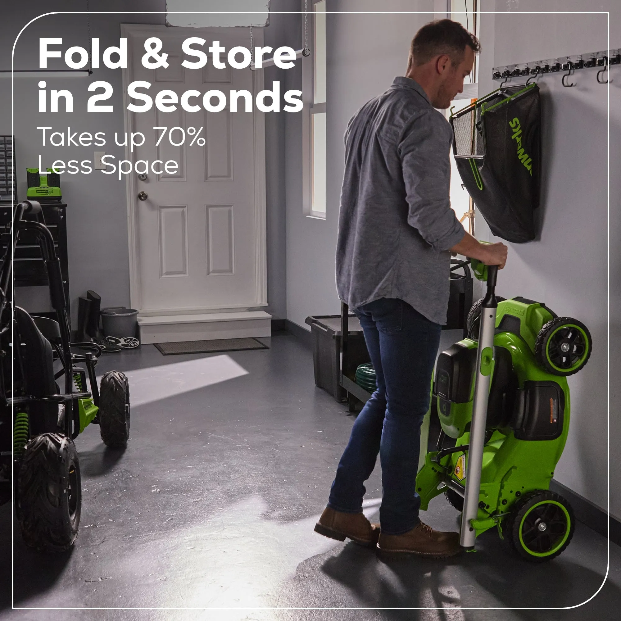 60V 21" Cordless Battery Dual Blade Self-Propelled Mower w/ (1) 8Ah battery and 6A Charger