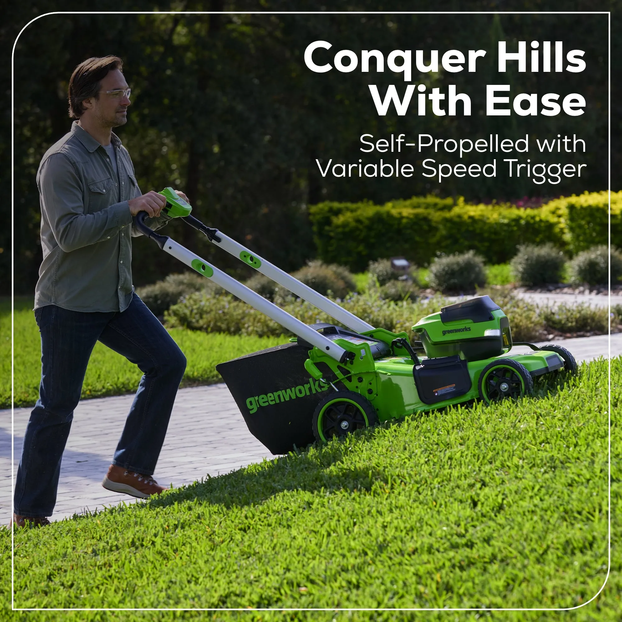60V 21" Cordless Battery Dual Blade Self-Propelled Mower w/ (1) 8Ah battery and 6A Charger