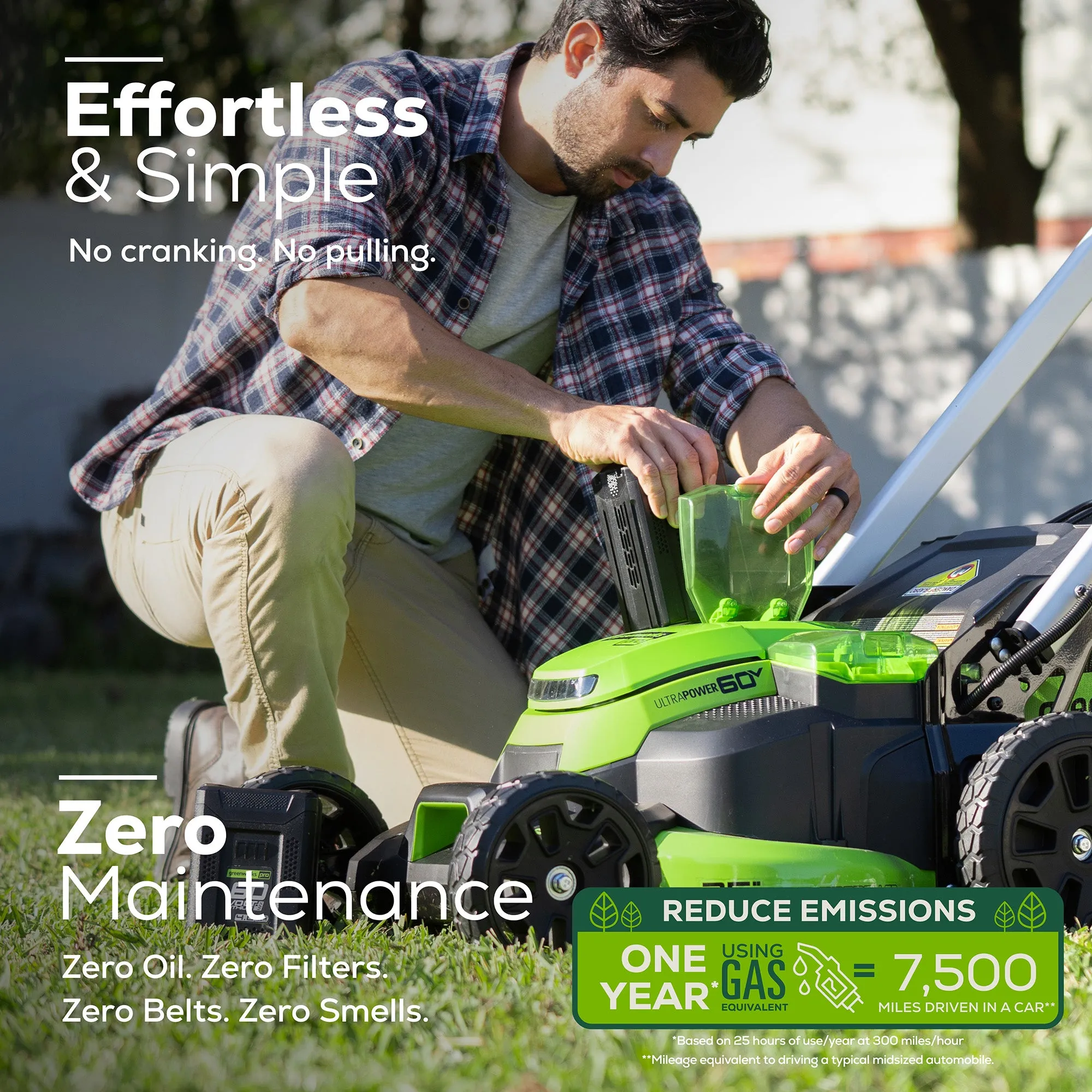 60V 25" Self-Propelled Lawn Mower 4-pc Combo Kit w/ (2) 4.0Ah Batteries and Dual Port Charger