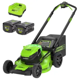 80V 21" Cordless Battery 4-in-1 Self-Propelled Lawn Mower w/ 4.0Ah, 2.0Ah Battery & Rapid Charger
