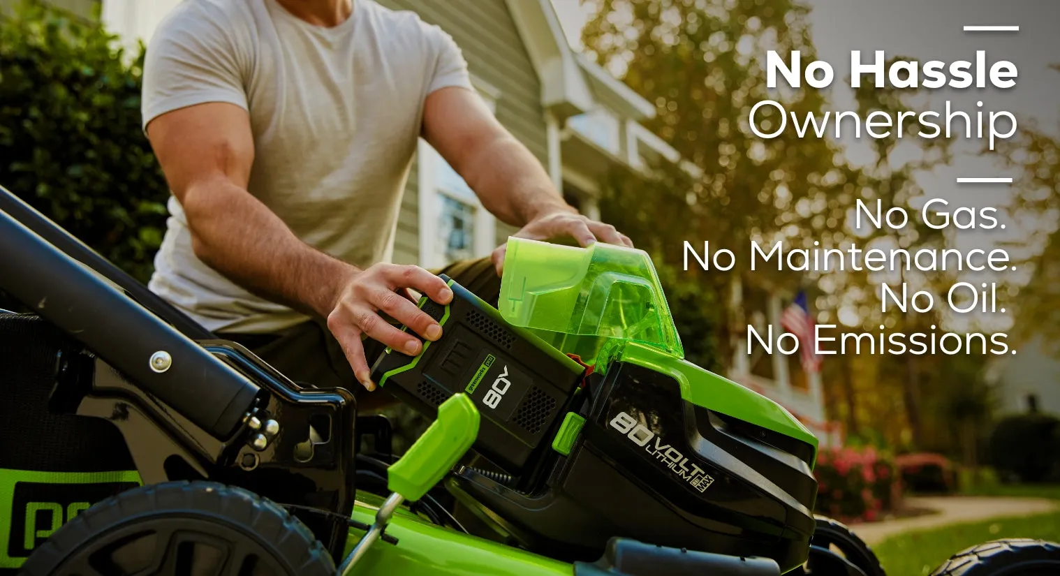 80V 21" Cordless Battery Self-Propelled Lawn Mower w/ 4.0Ah, 2.0Ah Battery & Rapid Charger (Renewed)