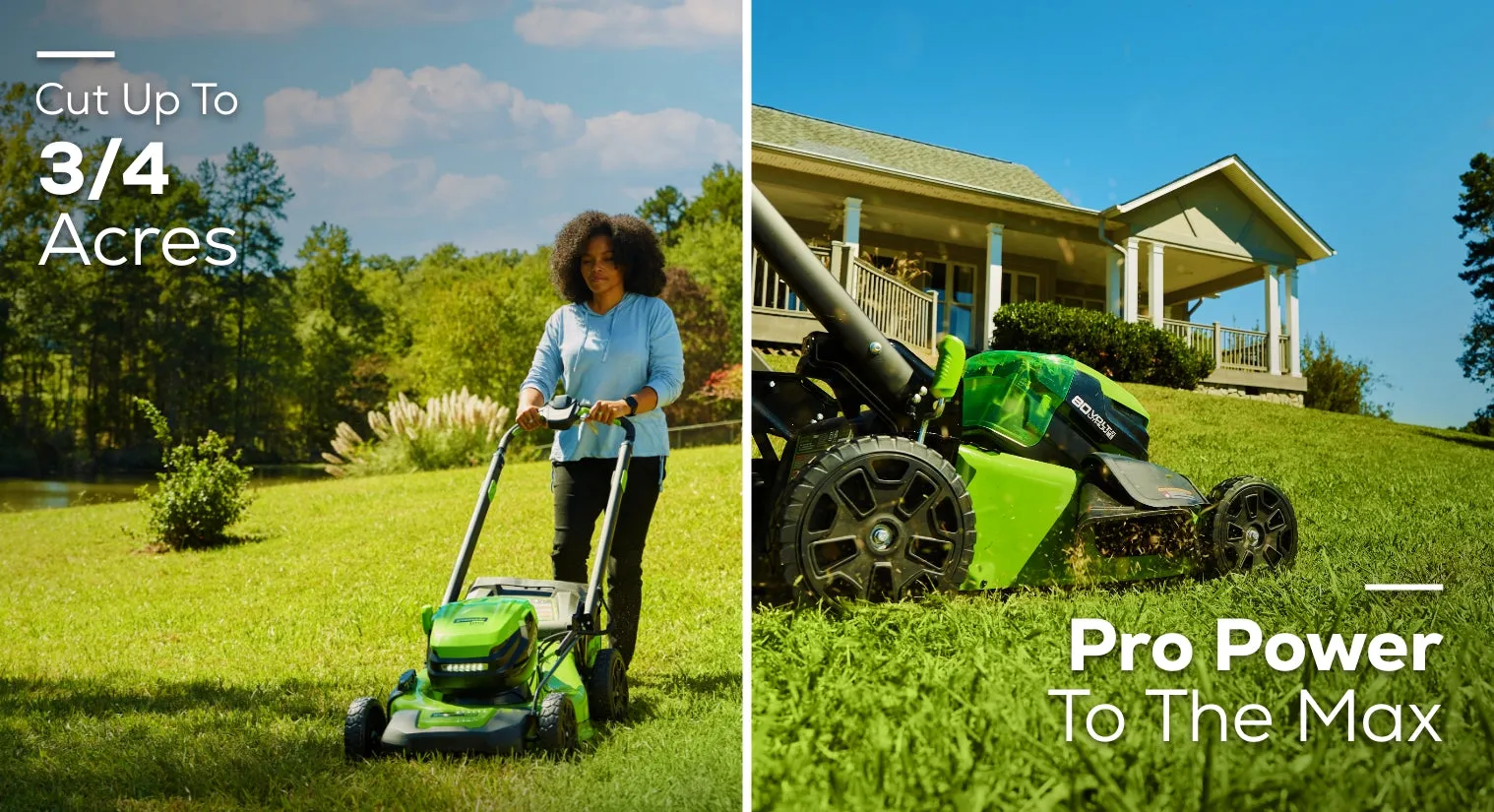80V 21" Cordless Battery Self-Propelled Lawn Mower w/ 4.0Ah, 2.0Ah Battery & Rapid Charger (Renewed)