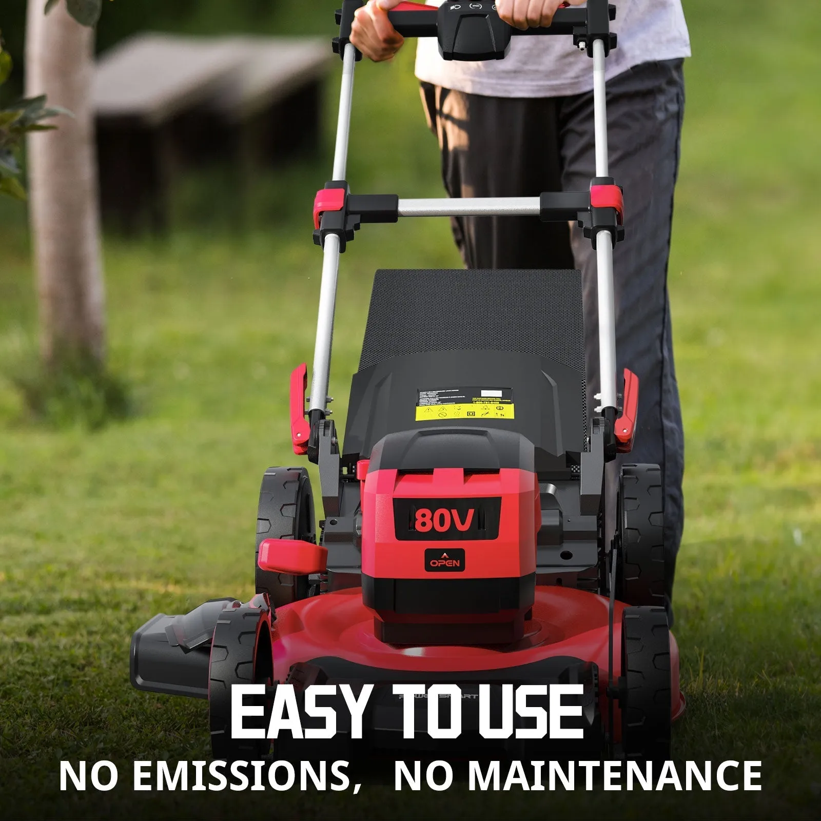 80V 21" Cordless Self-propelled Lawn Mower w/ Battery & Charger PS76821SRB