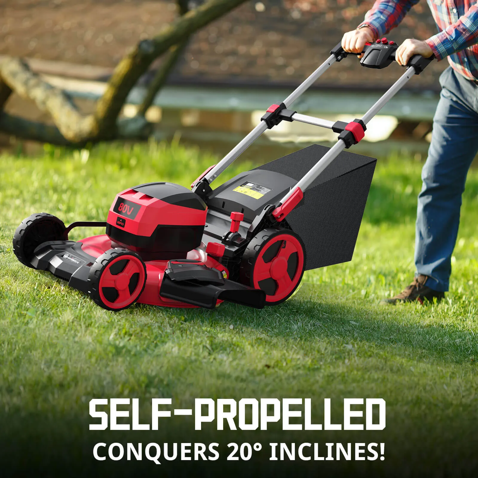 80V 22" Brushless Cordless Self-propelled Lawn Mower w/ Battery & Charger PS76822SRB