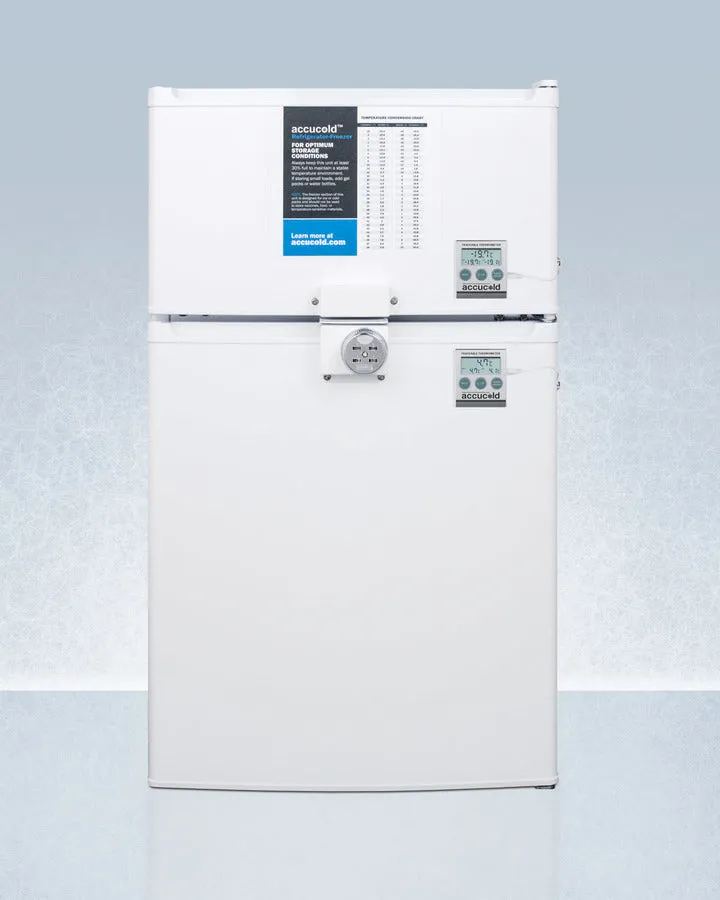 Accucold 19" Wide Refrigerator-Freezer - CP351WLLF2PLUS2