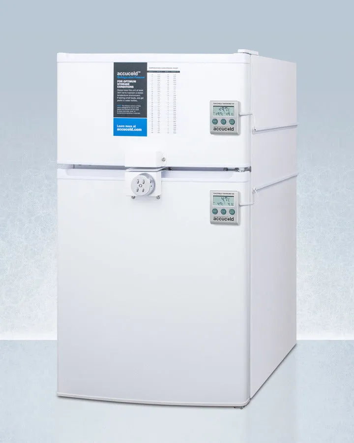 Accucold 19" Wide Refrigerator-Freezer - CP351WLLF2PLUS2