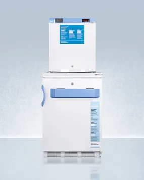 Accucold 24" Wide All-Refrigerator/All-Freezer Combination with Front Lock - FF7LW-FS24LSTACKMED2