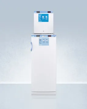 Accucold 24" Wide All-Refrigerator/All-Freezer Combination with Front Lock - FFAR10-FS24LSTACKMED2