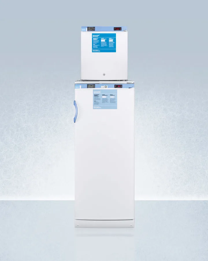 Accucold 24" Wide All-Refrigerator/All-Freezer Combination with Front Lock - FFAR10-FS24LSTACKMED2