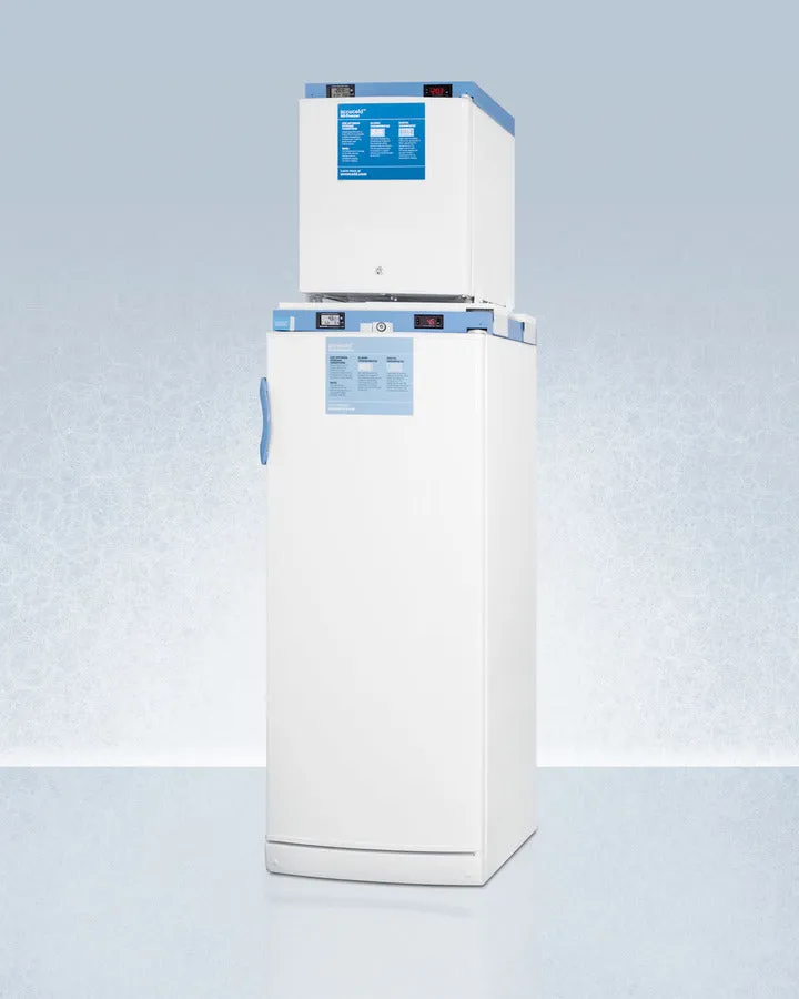 Accucold 24" Wide All-Refrigerator/All-Freezer Combination with Front Lock - FFAR10-FS24LSTACKMED2
