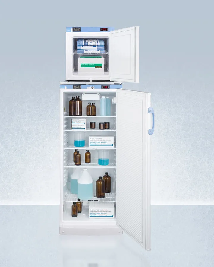 Accucold 24" Wide All-Refrigerator/All-Freezer Combination with Front Lock - FFAR10-FS24LSTACKMED2