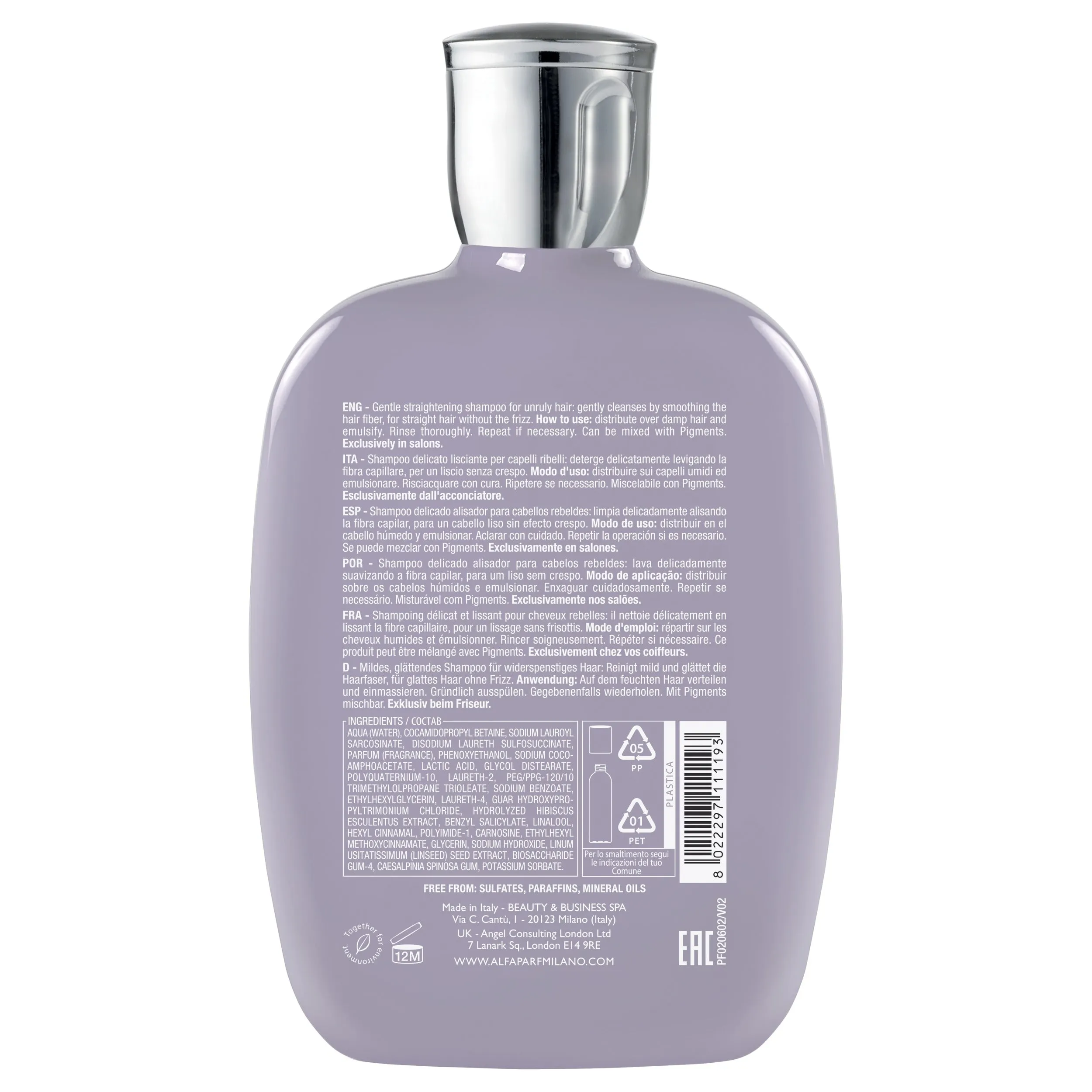 Alfaparf Milano Semi Di Lino Smooth Smoothing Low Shampoo 250ml