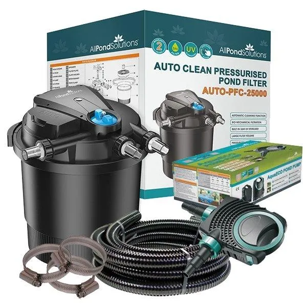 AllPondSolutions 25000L Pressurised Pond Filter Kit AUTO-PFC-25000-KIT