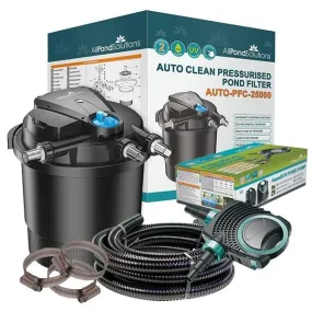 AllPondSolutions 25000L Pressurised Pond Filter Kit AUTO-PFC-25000-KIT