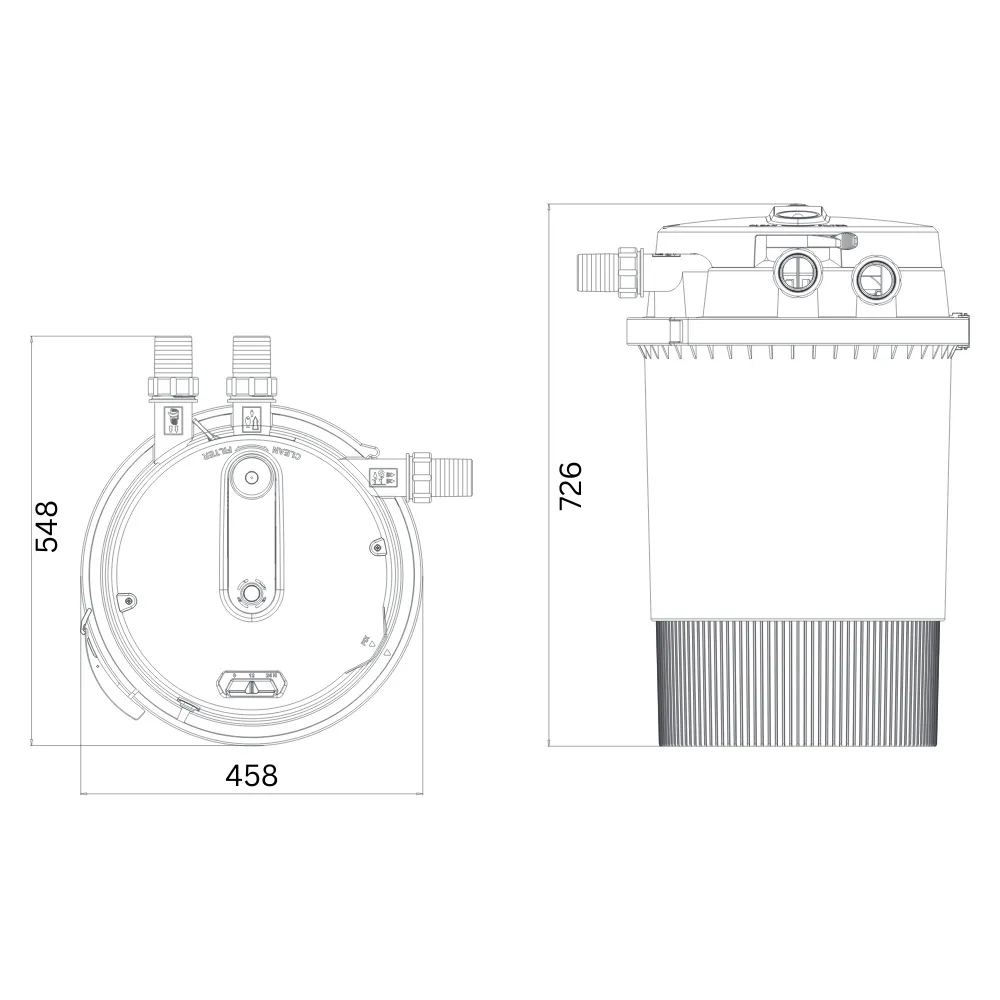 AllPondSolutions 30000L Koi Pressurised Pond Filter With UV Timer Kit PRO-30000-KIT