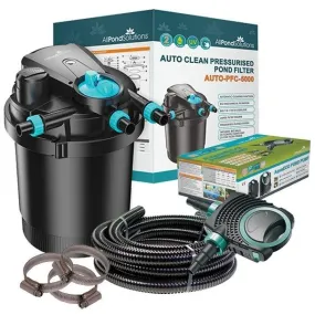 AllPondSolutions 5000L Pressurised Pond Filter Kit AUTO-PFC-5000-KIT
