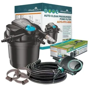 AllPondSolutions 8000L Pressurised Pond Filter Kit AUTO-PFC-8000-KIT