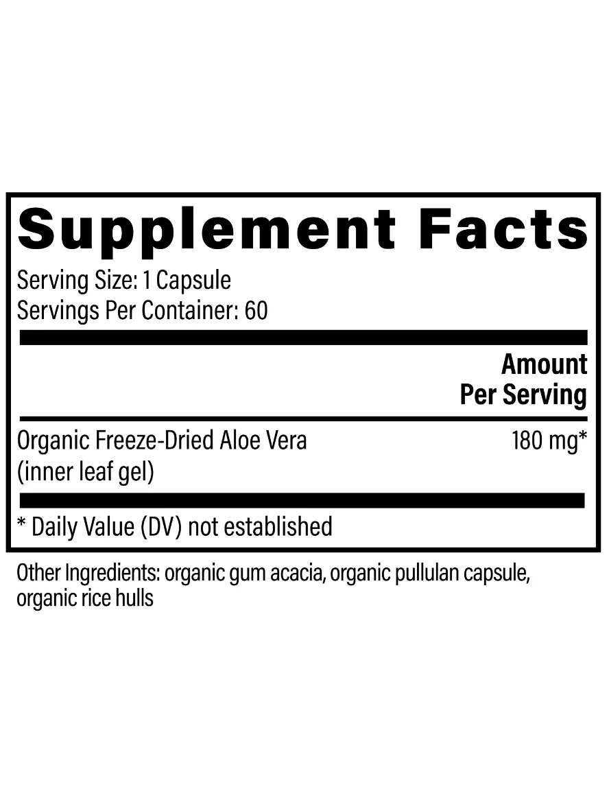 Aloe Vera, Digestive Health, 60 Caps, Global Healing