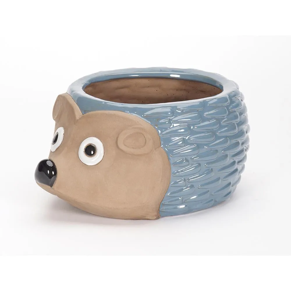 Apta Glazed Hedgehog Planter