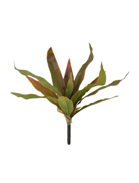 Artificial, tropical, red dracaena container bush