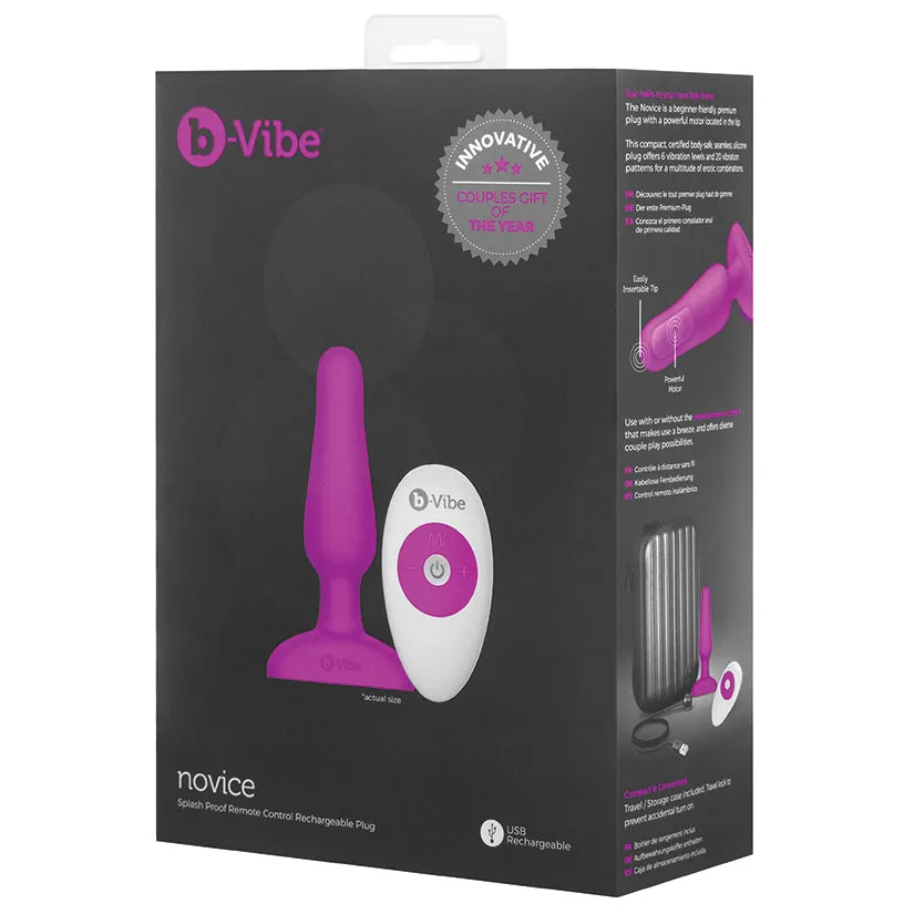 B-Vibe Novice Plug-Fuchsia