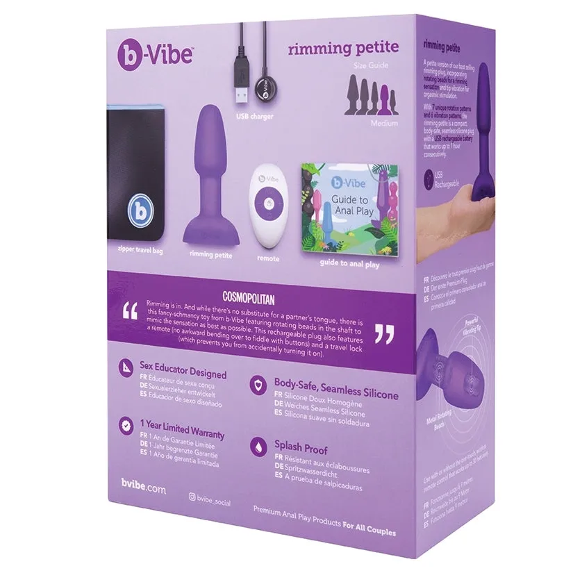 B-Vibe Rimming Plug Petite-Purple