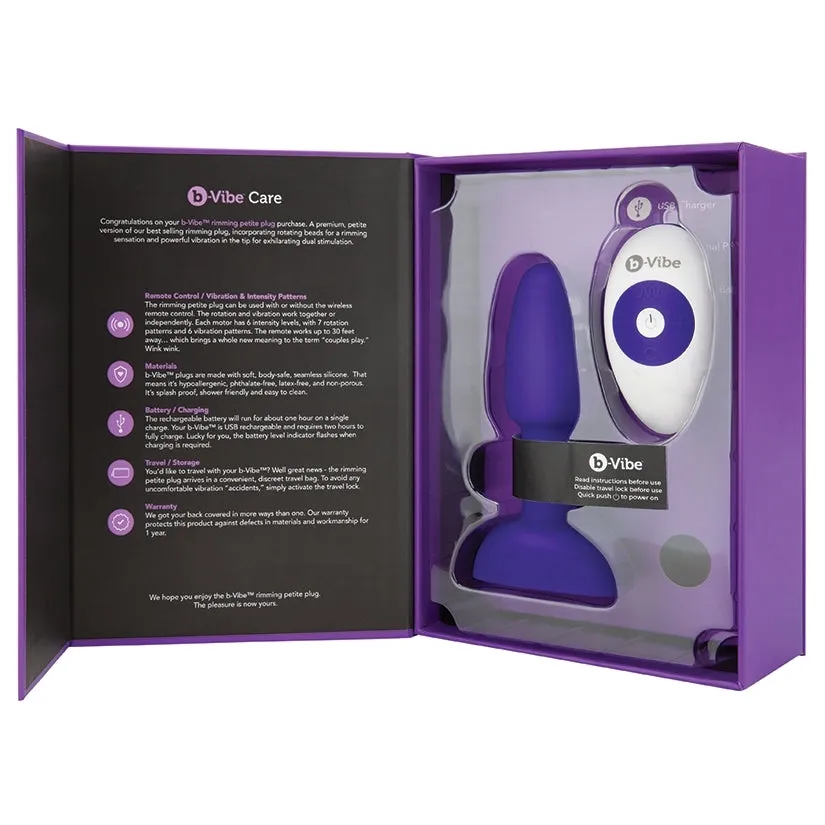 B-Vibe Rimming Plug Petite-Purple