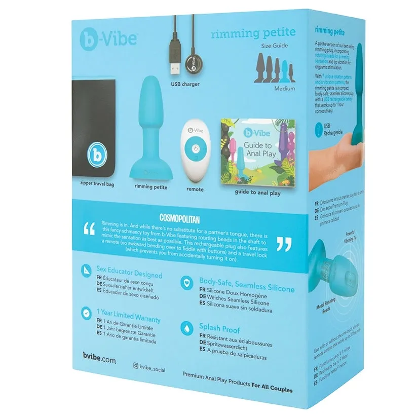 B-Vibe Rimming Plug Petite-Teal