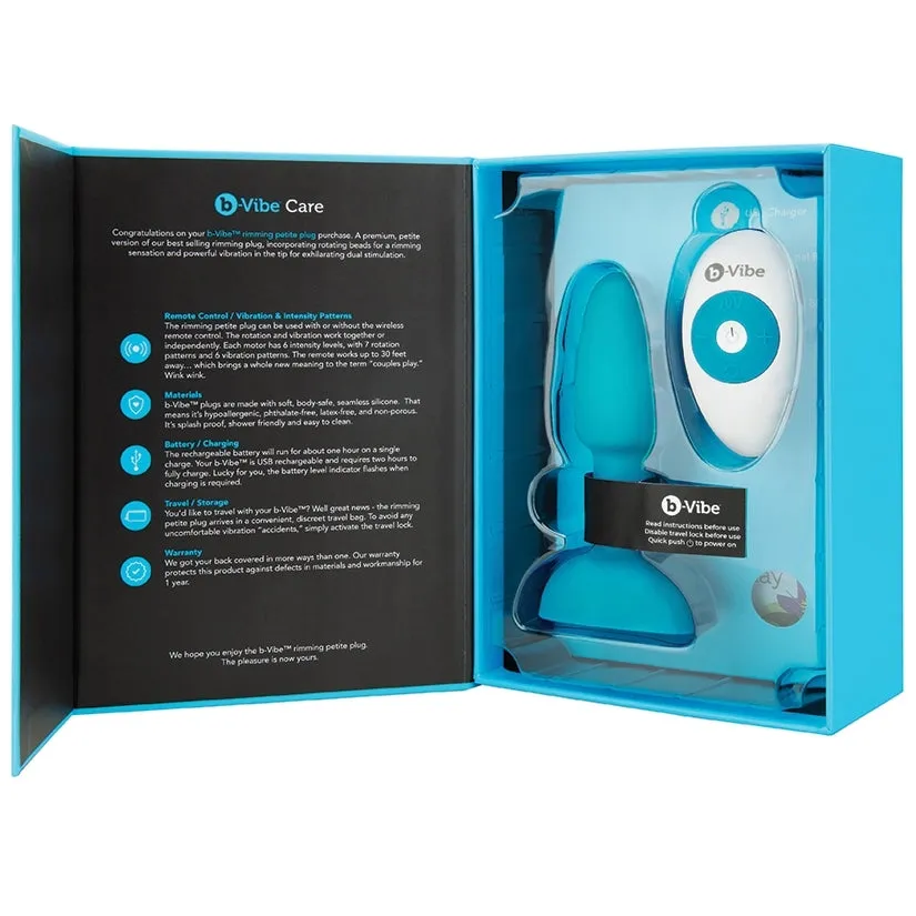 B-Vibe Rimming Plug Petite-Teal