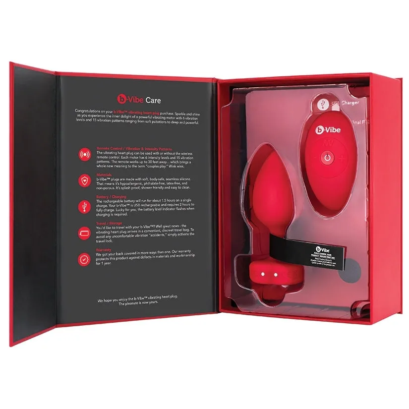 B-Vibe Vibrating Heart Shape Jewel Plu...