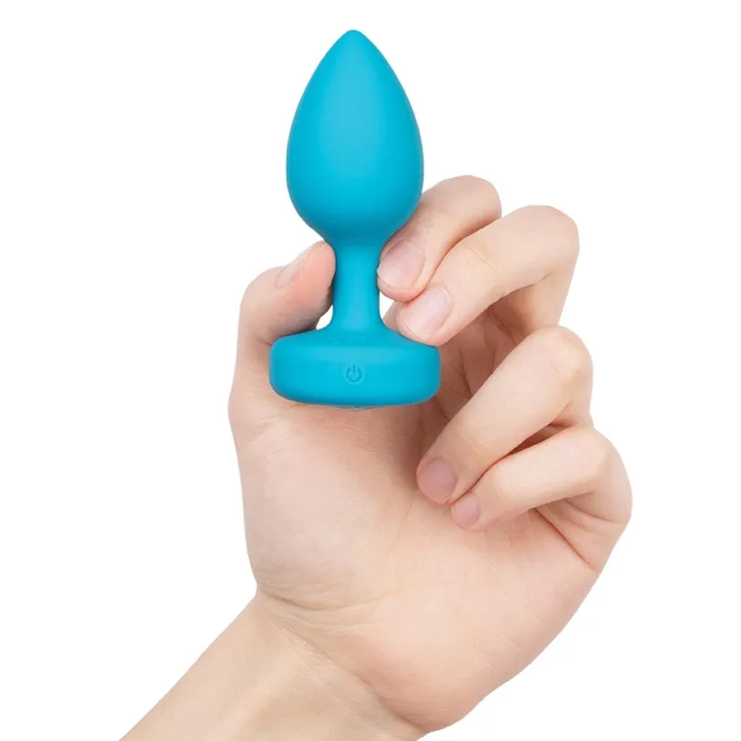 B-Vibe Vibrating Jewels-Aquamarine S/M