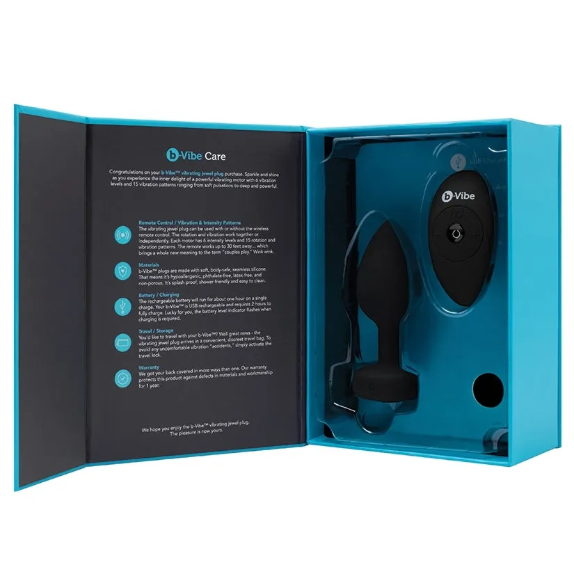 B-Vibe Vibrating Jewels-Black Diamond M/L
